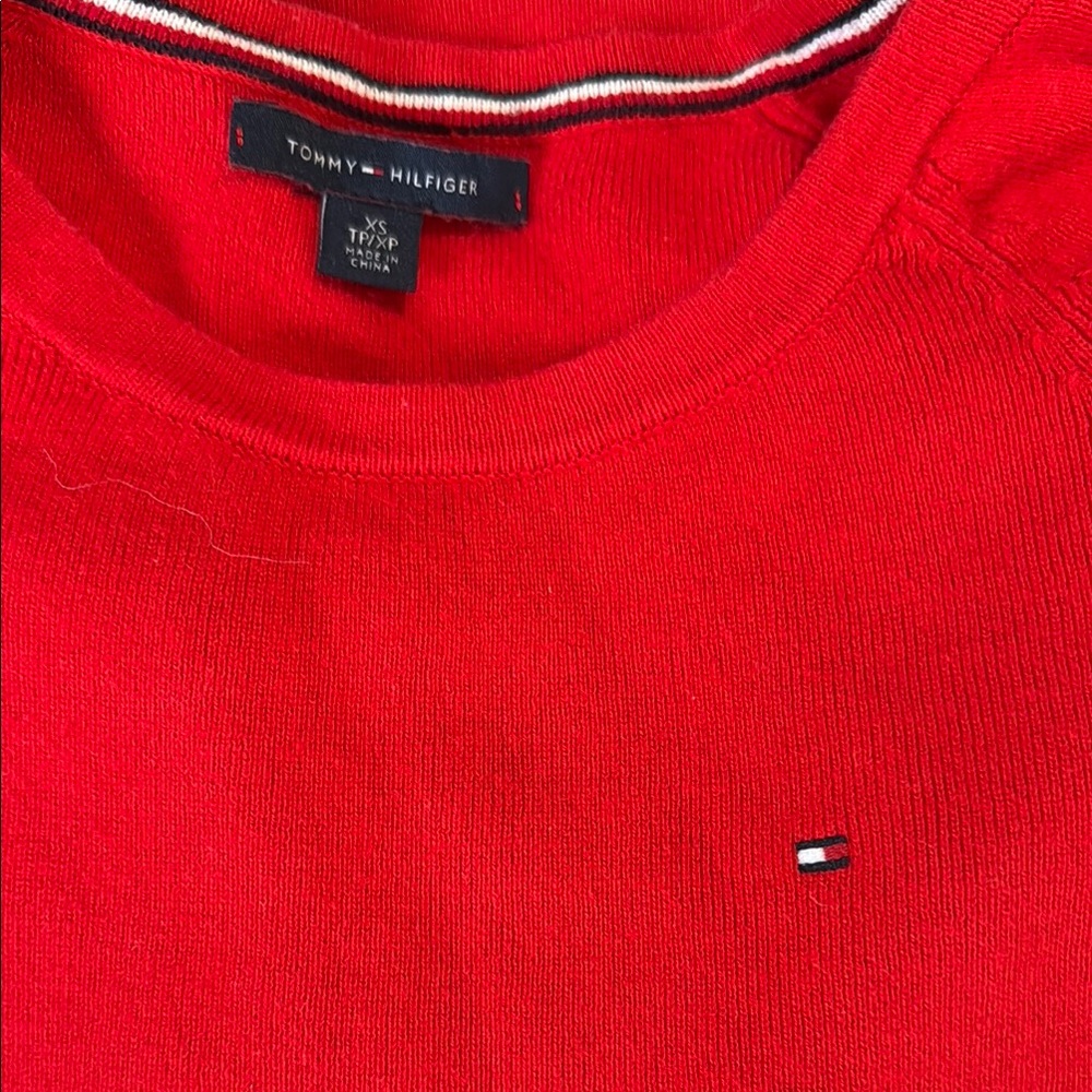Tommy Hilfiger Red Crewneck Sweater